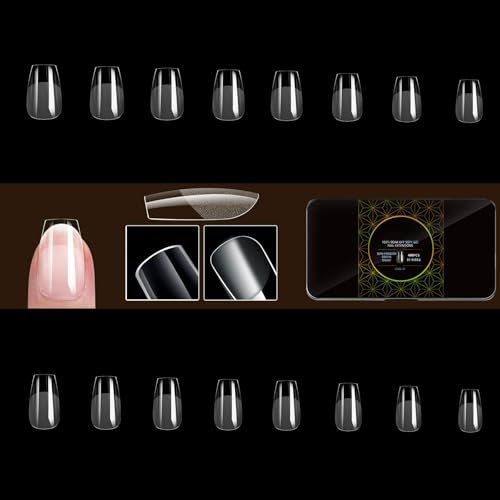 480 Pcs Soft Gels Tips False Nails Press On Nails Semi-Frosted Nails Tips Full Covers Stick On Nails Artificial Nails