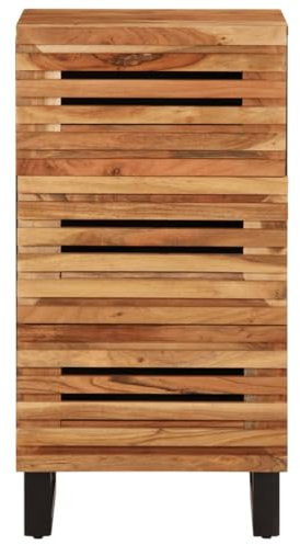 HEFZGDB Sideboard 40x34x75 cm Massivholz Akazie Wohnzimmerschrank Vitrinenschrank Küche Küchenschrank Büroschrank für Schlafzimmer Arbeitszimmer Küche Wohnbereich