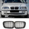 Haoyijiahui E46 Nieren Schwarz Kühlergrill Passend für BMW 3er E46 2 Door 1998-2001 PRE Facelift Grill Glanz Schwarz Doppelsteg Sport (Nicht für 4 Türen geeignet) (For 3er E46 2D 1998-2001 PRE)