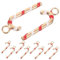 DOITOOL 10 Stücke Weihnachten Halskette Legierung Zuckerstange Anhänger Mini Weihnachten Zuckerstange Charms Zuckerstange Ohrringe Charms