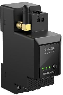 Anker SOLIX Smarter Zähler für intelligente Energieüberwachung | Unterstützt WLAN, Bluetooth, RS-485, Intelligente App-Steuerung, Kompatibel mit Solarbank 2 Serie & 3 Pro, 10 Jahre Leistung