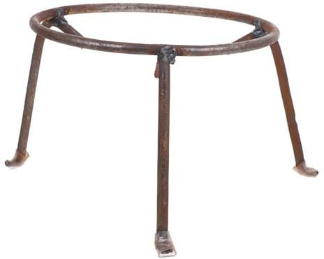VILLCASE Robuster Temperaturbeständiger Wokständer aus Kompakt und Leicht Tragbarer Wok Halter für Outdoor Camping Grillen Picknick für Gasherd und Feuerstelle Stabiles Dreibein Design