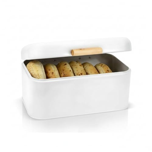 Quttin | Panera Moderna con Tapa y Con Sistema de Apertura y Cierre Práctico - Panera para Guardar el Pan o Bollería, Ideal para la Encimera de la Cocina