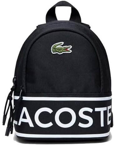 Lacoste Core Mini Backpack für Jungen | Reißverschluss | Schwarz, S
