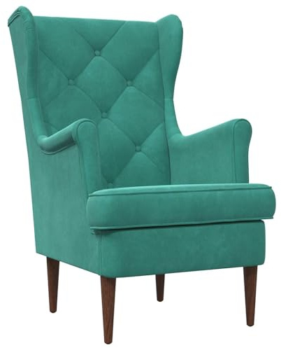 vidaXL Sessel Türkis Samt, Eleganter Sessel, moderner Samtstuhl, stilvolle Gemütlichkeit fürs Wohnzimmer, vielseitiger Sitzplatz