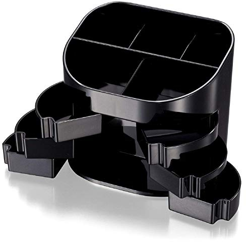 Officemate Desk Tidy Organiser with 11 Storage Compartments (Black)