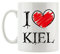 Pixxprint I Love Kiel Fun Tasse, ca. 300ml Fassungsvermögen, Keramik Weiß, Spülmaschinenfest