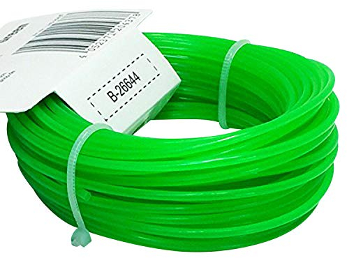 Land-Haus-Shop® Rasentrimmerschnur 2 mm PVC, 15m pro Rolle, Kunststoff Ersatz Rolle Rasen Trimmer Schnur Faden (3 Rollen (45m))