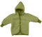 Cosilana Baby Jäckchen mit Kapuze aus weichem Wollfleece, 60% Schurwolle kbT, 40% Baumwolle kbA (50/56, Lindengrün-melange)