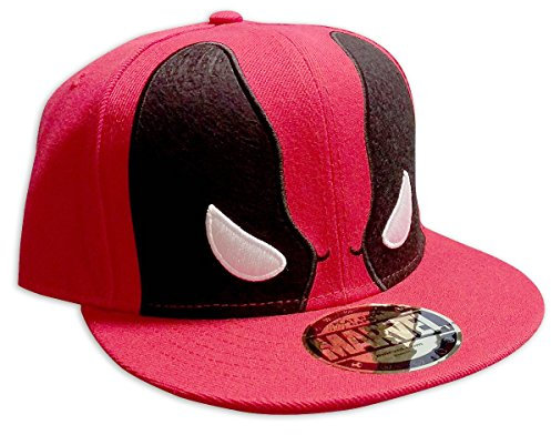 Marvel Deadpool Snapback Cap Angry Eyes Baseballmütze, Größenverstellbar