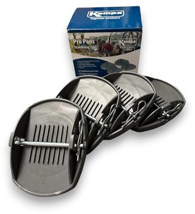 Kampa - Pro Pads - Zeltzubehör - Camping Zubehör - Nivellierungspads für Wohnwagen - Reise Gadgets - Grau