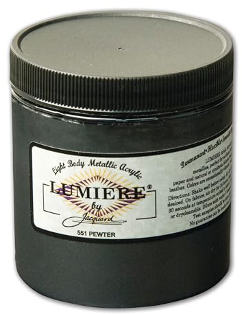 Jacquard Lumiere Fabric Colour 551 Pewter 8oz Jar