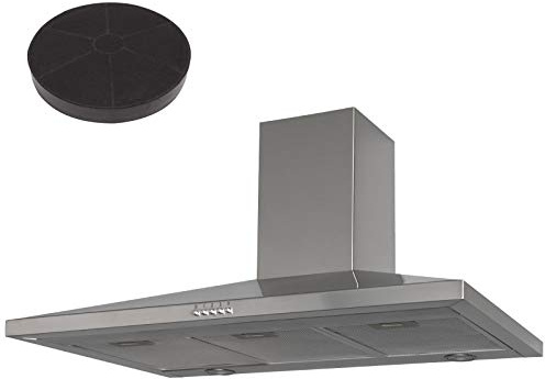 SIA CHL100SS 100cm Stainless Steel Chimney Cooker Hood Extractor & Carbon Filter