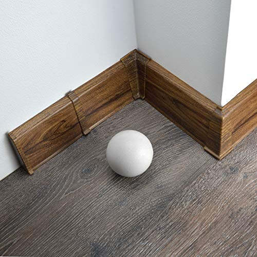 DQ-PP 20 Meter Sockelleisten 70mm PVC Eiche Leonardo | Laminatleisten Fussleisten aus Kunststoff PVC Laminat Dekore Fußleisten