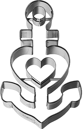 Birkmann Ausstechform Glaube Liebe Hoffnung, mit Innenprägung, Ausstecher, Plätzchenform, Keks, Plätzchen, Edelstahl, 10 cm, 198227