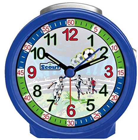 SCOUT Wecker, Kunststoff, blau, rund