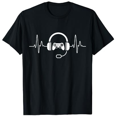 Gamer Frequenz Herzfrequenz EKG Design T-Shirt