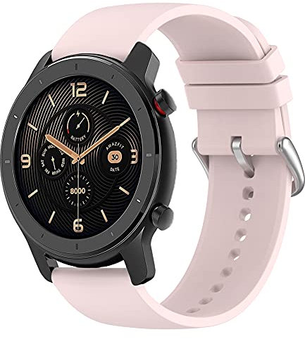 Kobmand Compatible con Correa Amazfit GTR 42mm,Correa De Reloj De Repuesto de Silicona de 20 mm para Amazfit Bip S/Bip Lite/GTS/GTR 42mm (Rosado)