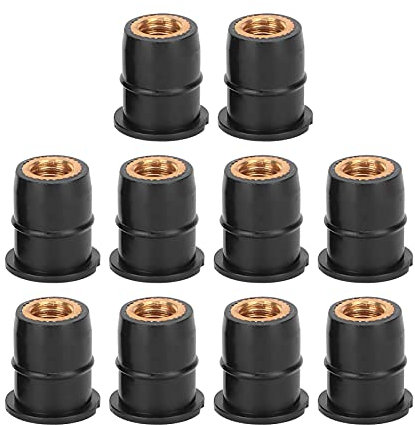 Dado di Espansione 10PCS Well Dado M6x0.8mm in Gomma Imperdibile in Ottone per il Corpo del Parabrezza del Motociclo ATV