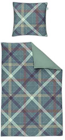 Irisette Mako-Satin Bettwäsche Set Bettwäsche 2 teilig Bettbezug 135 x 200 cm Kopfkissenbezug 80 x 80 cm Juwel-K 8839-22 grau