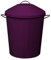 simpahome 40 Litre Vintage Style Metal Tapered Dustbin & Lid - Purple - 46cm (H) x 40cm (Dia)