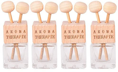 CENPEK Lot de 4 flacons de parfum rechargeables pour grille d'aération de voiture