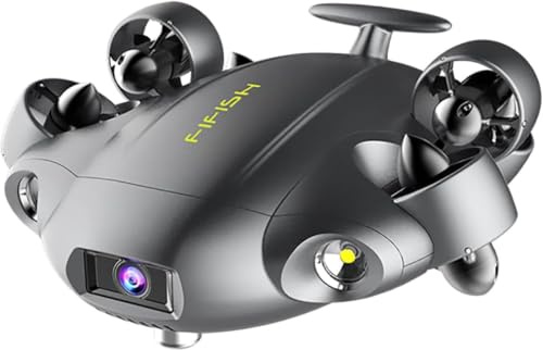 QYSEA FIFISH V6 Expert M100 Underwater Drone,Upgraded Build Professional ROV,with 4K UHD Camera,VR Head Tracking,6000lm LED,100M Cable,EPP Case,Omni-Directional Movement