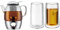 WMF SmarTea Teekanne mit Stövchen Set 3-teilig, Cromargan Edelstahl, Glaskanne 1l mit Siebeinsatz und Stövchen & SmarTea doppelwandige Latte Macchiato Gläser Set 2-teilig, doppelwandige Gläser 270ml