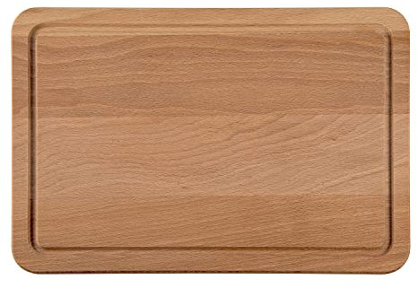 Schneidebrett M 30x20x1,5cm aus geöltem Buchenholz, FSC-Zertifiziert, mit Saftrille