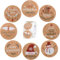 Neodtx Aufkleber Weihnachten Etiketten 500 Stück Rund Rolle Kraftpapier Weihnachtsaufkleber Selbstklebend Zum Beschriften Frohe Weihnachten Aufkleber Verpackung Weihnachtsgeschenken