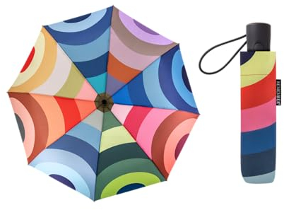 REMEMBER Taschen - Regenschirm Neptun - geöffnet L 58cm, Ø 100 cm - Bunter Regenschirm