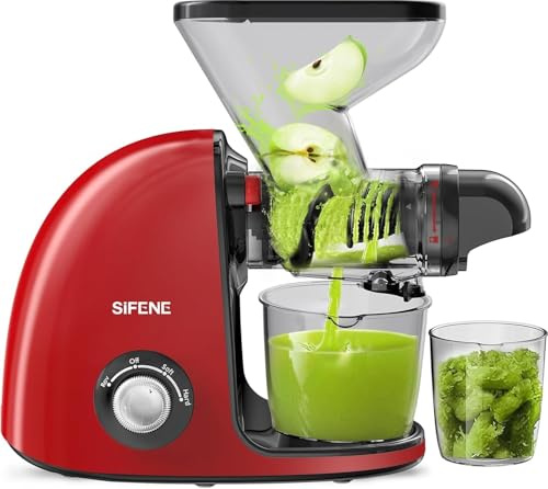 SIFENE JS3209 Cold Press juicer, Stainless Steel, Red