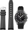 MoonSwatch Speedmaster 20 mm gebogenes Armband – Premium-Silikongummi, wasserdichtes Ersatzband, kompatibel mit Omega X Swatch, Rolex, Seiko, langlebig, bequeme Passform für Damen und Herren (Schwarz