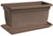 Nicoli Pot de jardinière d'extérieur 80 cm 100 cm en polyéthylène avec Soucoupe pour Plantes ou Fleurs, Vase rectangulaire pour Balcon, Jardin, terrasse, 80 cm 80 x 40 x 34 Gris Tourterelle