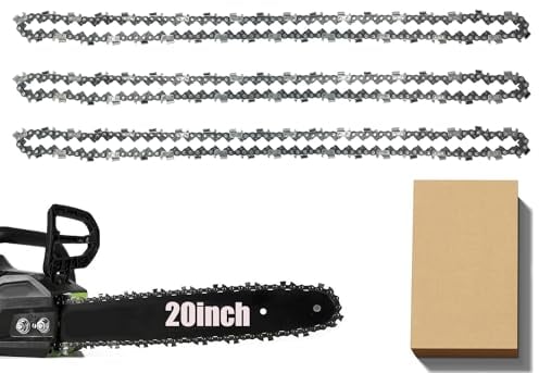 Confezione da 3 catene per motosega per barra da 50 cm, 76 maglie, calibro 0,1 cm, passo 0,8 cm, catena di ricambio adatta per Timberpro 62CC, Hyundai e altre motoseghe