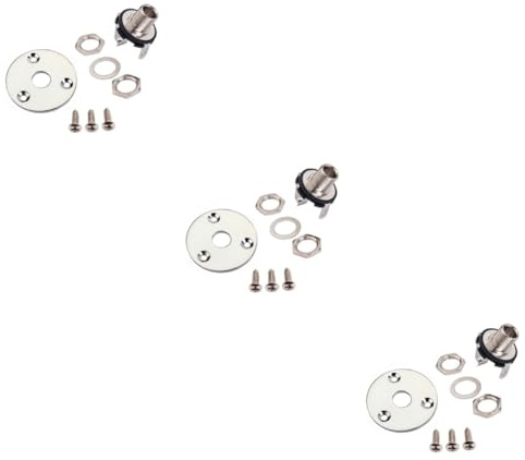 Abaodam Eis Plug 3st Gitarren-klinkenbuchse Steckdose Klinkenausgangsplatte E-gitarrenplatte E-gitarren-eingangsbuchse Gitarren-klinkenplatte Gitarreneingangsbuchse Gitarren-klinkenstecker