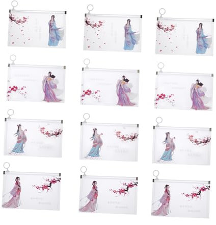 CRILSTYLEO 12st Aufbewahrung Tasche Für Masken Tasche Für Gesichtsbedeckung Masken-reißverschlusstaschen Masken-organizer-halter Organizer Zur Aufbewahrung Von Taschen 18 Mm Mattiertes Pp