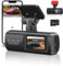 4K Dashcam per Auto Anteriore e Posteriore con WiFi da 5 GHz, Dash Cam con Scheda SD da 64 GB, Doppia Fotocamera per Auto con Visione Notturna Eccellente, Registrazione in loop, Sensore G