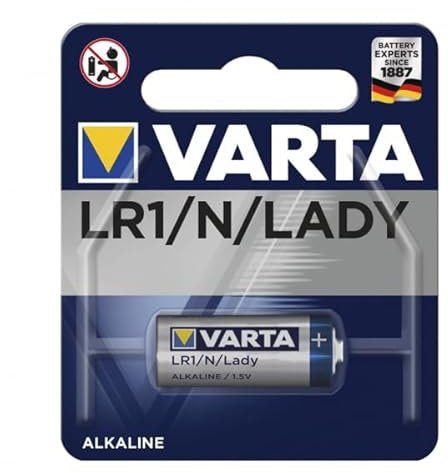 Pila alcalina LR1 1,5V, Alta Durabilidad y Rendimiento, Ideal para Dispositivos electrónicos y aparatos de Baja energía.