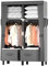 LOEFME Armario de tela 85 x 45 x 172 cm – Armario plegable con 2 cajas de almacenamiento y 4 bolsillos laterales, armario de tela estable para dormitorio, vestidor, dormitorio, gris