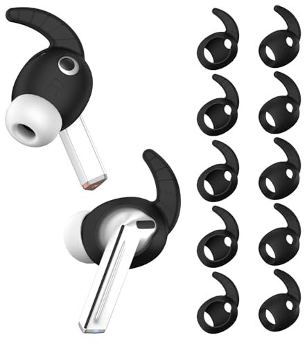 Ear Hook Covers for Samsung Galaxy Buds 3 Pro, Sport Earplugs Silicone Non-Slip Anti-Scratch Galaxy Buds Pro 3 Black 5 Pairs