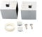 Square Shower Temperature Control Handle Knob Chrome Thermostatic Handle Replacement Parts with Grub Screw and End Cap 1 Pair