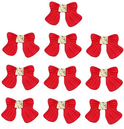 MUSISALY 10pcs Bow Charms for Nails Self Adhesive Nail Charms Studs Alloy Manicure Decor