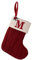 Personalisierte Weihnachtsstrümpfe mit Buchstaben Weihnachtssocke 20 cm Bestickter Nikolausstrumpf Christmas Stockings Nikolausstiefel Nikolaussocken zum Befüllen & Aufhängen für Süßigkeiten