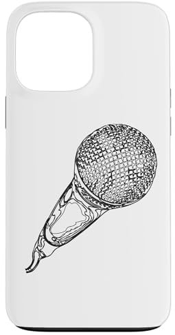 Custodia per iPhone 13 Pro Max Cantante musicista microfono schizzo