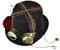 Ralondbey Hut Gothic Bowler Hut Halloween Steampunk Zylinder Herren mit Brille Gay Jazz Hut