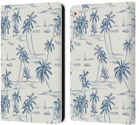 Head Case Designs Licenza Ufficiale Anis Illustration Blu Spiaggia Audace Motivo Misto Custodia Portafoglio in Pelle Compatibile con Apple iPad Air 2 (2014)