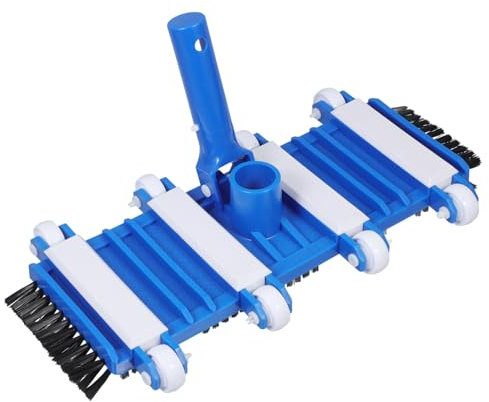 Milisten Swimming Pool Suction Head Cleaning Pond Skimmer Net Manual Cleaner Vacuum Head Pool Pump Pond Pumps Manual Vacuum Attachment Swimming Brush Vac Pp Blue
