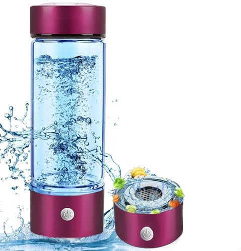 AngLink Wasserstoff Wasserflasche - 420ML Tragbar Wasserstoff Generator Wassergenerator, Wasserionisator Wassermaschine für Sport, Hause, Büro