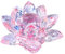 Terphadp G Figurine de Fleur de Lotus en Cristal, DéCoration de Mariage pour la Saint-Valentin, Collection Artisanale en Verre, Ornements de Table, Cadeau Souvenir